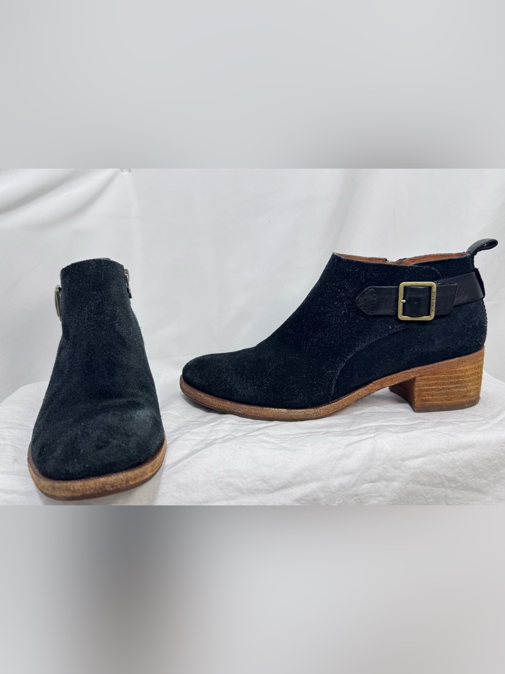 Kork-Ease Mesa Black Suede Ankle Boots Size 8.5 M